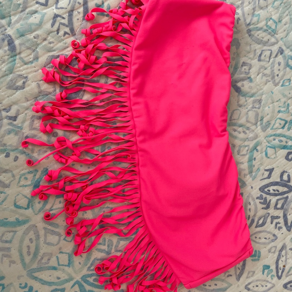 Hot pink tube top for mix and match bikin